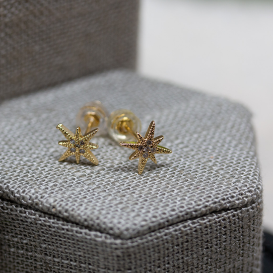 Heaven Inspired Stud Earrings | Gold