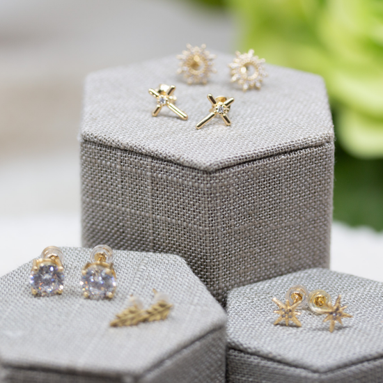 Heaven Inspired Stud Earrings | Gold