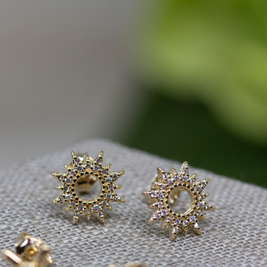 Heaven Inspired Stud Earrings | Gold