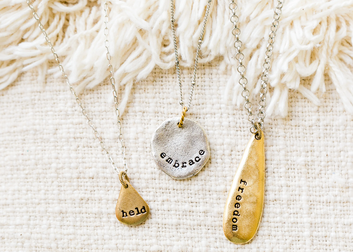 faith inspired hand stamped jewelry by The Crowning Jewels