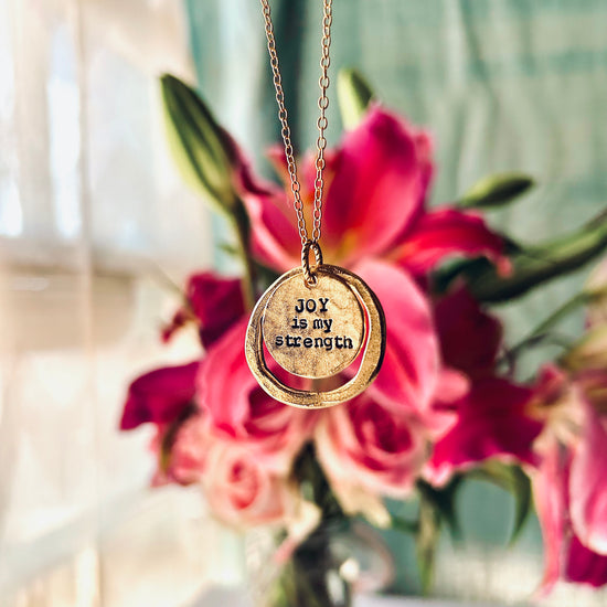 Joy Is My Strength Halo Necklace