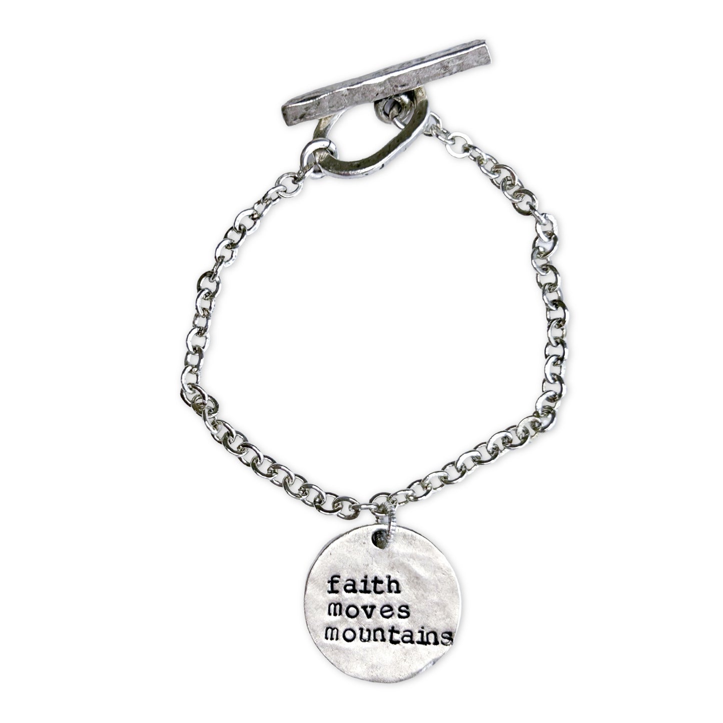 Faith Moves Mountains: Toggle Clasp Bracelet