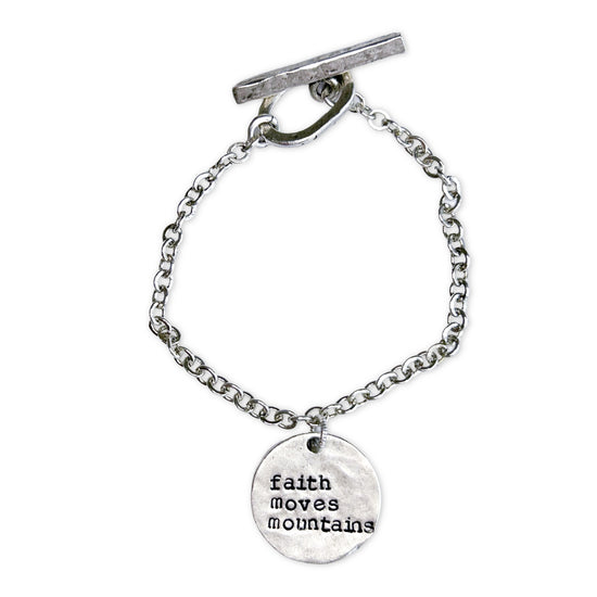 Faith Moves Mountains: Toggle Clasp Bracelet